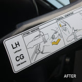 Cant Rail replacement labels (Elise S1)