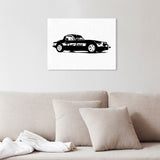 TVR 'S' silhouette canvas art