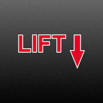 Outlined LIFT ↓ label/sticker