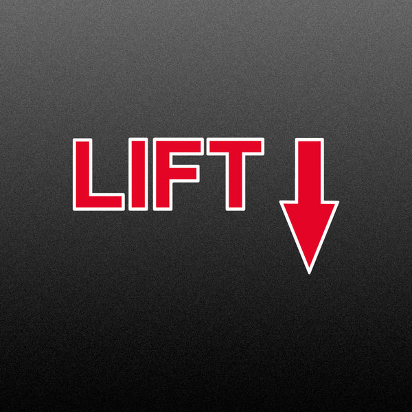 Outlined LIFT ↓ label/sticker – Divine Handcraft