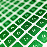 Console8 keyboard decals - beige & green