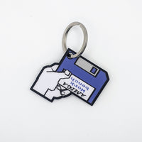 Amiga Workbench "insert disk" keyring