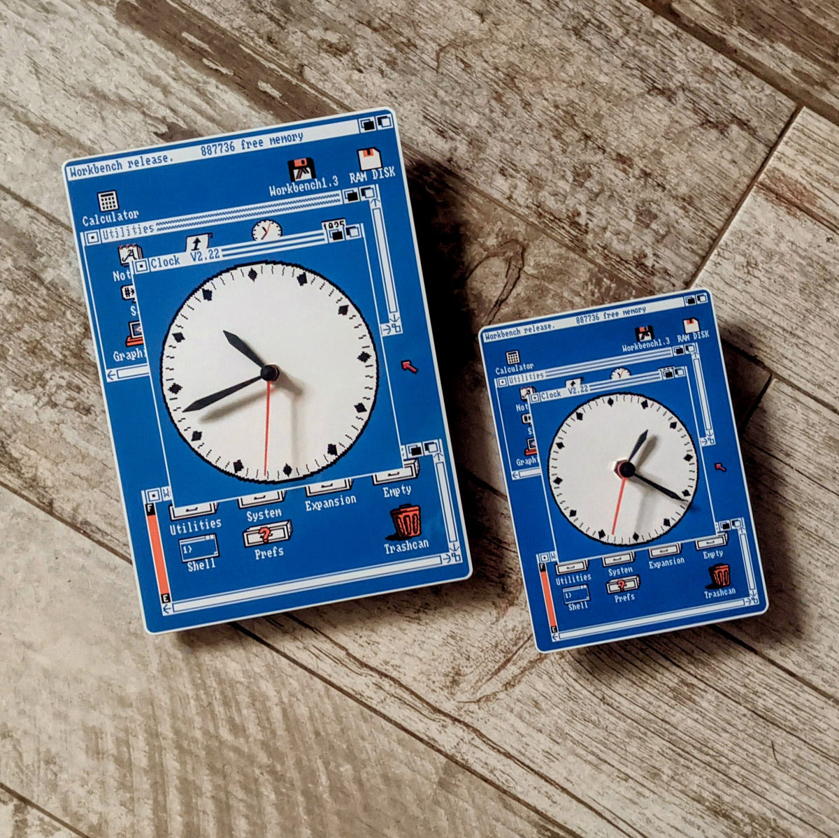 Amiga Workbench desktop small desk / wall clock – Divine Handcraft