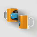 Lotus Elise S1 - Mexico Blue on orange mug