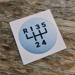 5-speed gear knob change pattern sticker - TVR Chimaera