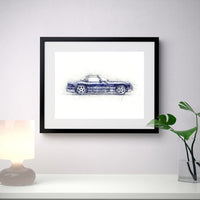 TVR Chimaera - Blue - A3/A4 Print "Sketch"