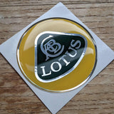 58mm LOTUS front/rear resin domed badge (full colour/chrome silver)