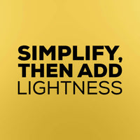 "Simplify, then add lightness" - quote vinyl decal