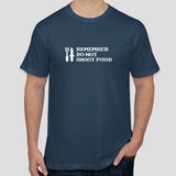 Retro Gauntlet "REMEMBER DO NOT SHOOT FOOD" slogan t-shirt