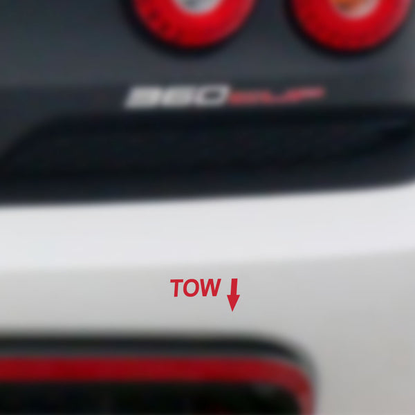 TOW ↓ label/sticker